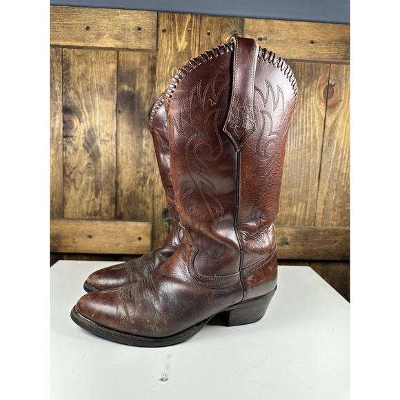 MENS‎ TONY LAMA 50743 LEATHER WESTERN COWBOY BOOTS SIZE 9.5 D